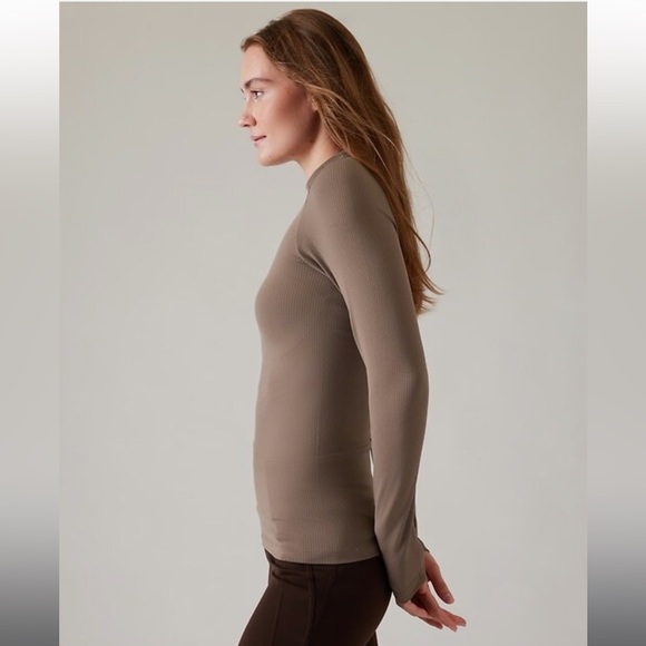 NWT Athleta Renew Seamless Mock Neck Long Sleeve Top | Size Large - Picture 3 of 7